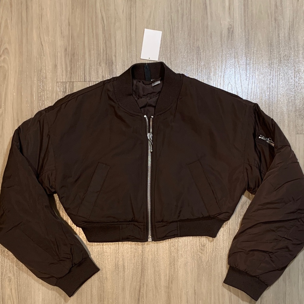 H&M Dark Brown Bomber Jacket